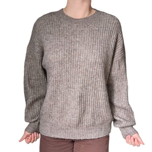 H&M Tops - H&M Brown Oversized Knit Sweater Women Size Medium